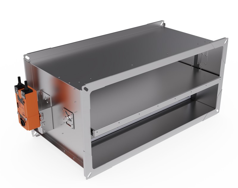 Прямоугольный дымовой канальный клапан DVS KOMFOVENT