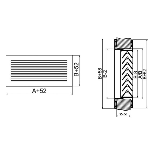 АП-150х300 решетка переточная дверная