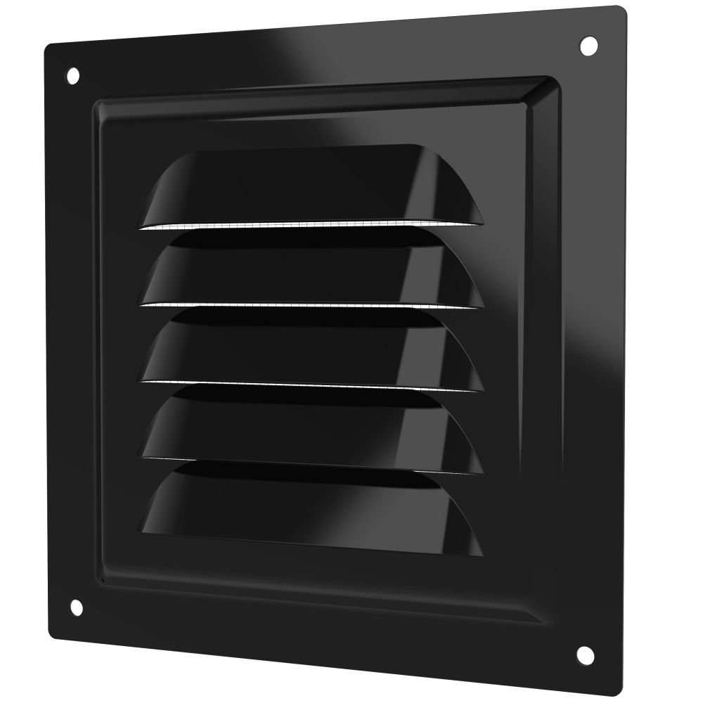 Решетка вентиляционная МЭ сетка 125х125 окрашенная сталь Black ERA