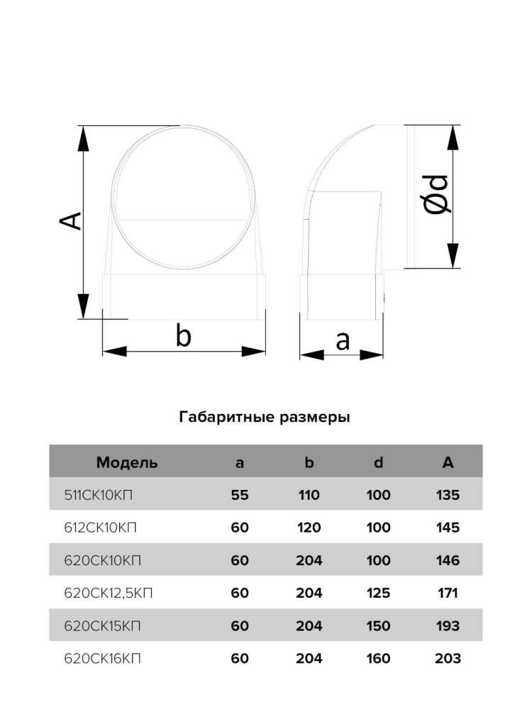 Переходник СККП D100 90° 55х110 пластик ERA