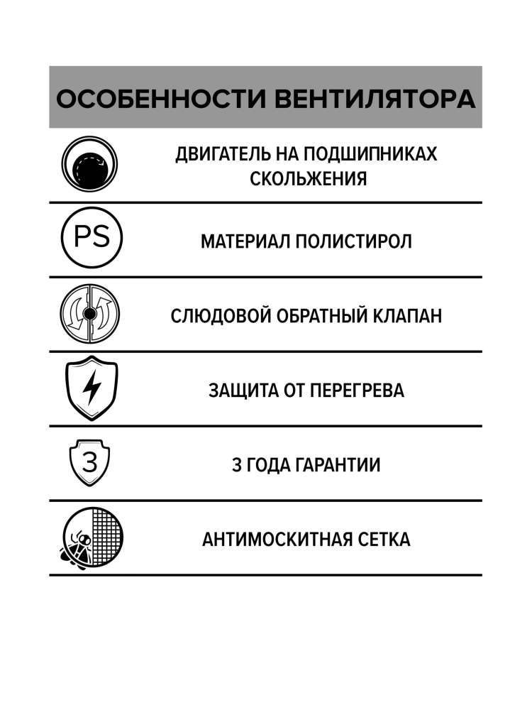 Вентилятор накладной B D125 сетка обратный клапан AURAMAX