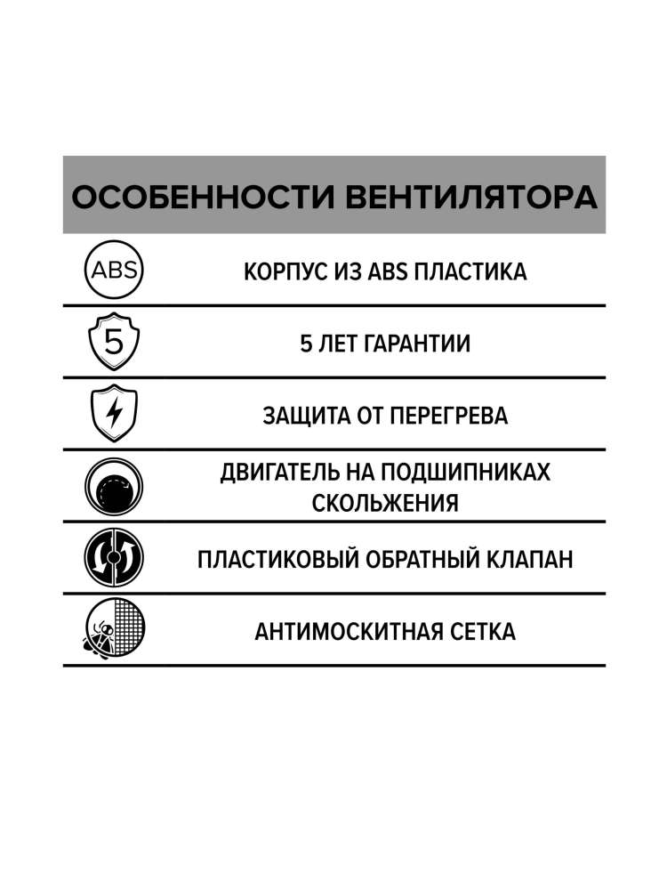 Вентилятор накладной E D125 сетка обратный клапан ERA