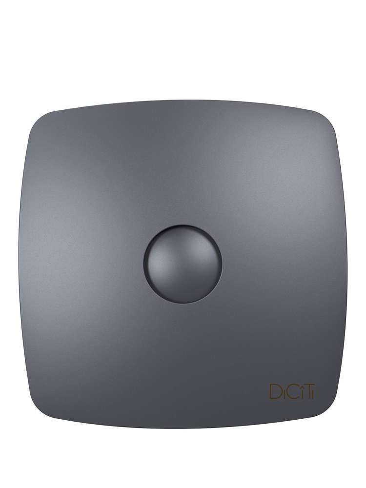 Вентилятор накладной RIO D125 обратный клапан Dark gray metal DICITI