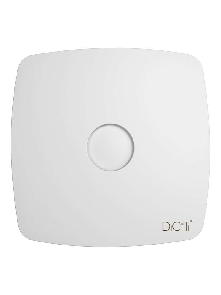 Вентилятор накладной RIO D125 обратный клапан Matt white DICITI