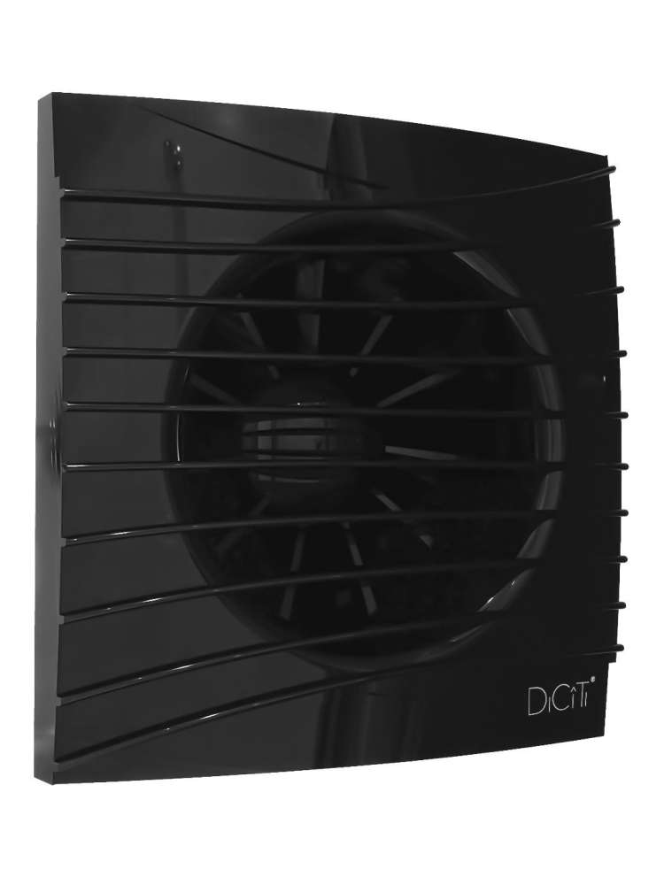 Вентилятор накладной SILENT D100 обратный клапан Obsidian DICITI