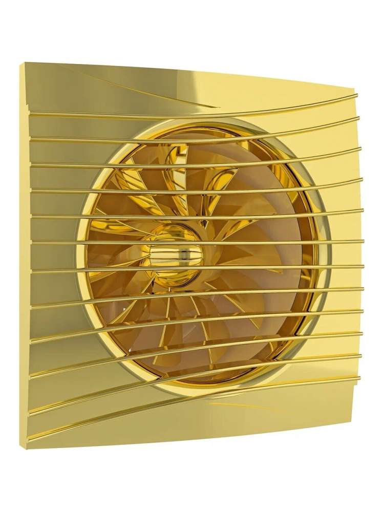 Вентилятор накладной SILENT, обратный клапан, D125, Gold, DICITI