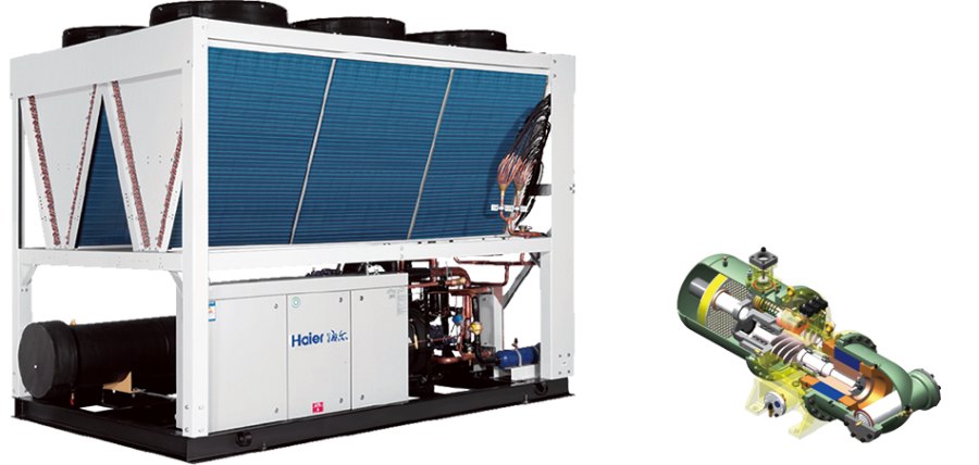 Винтовой чиллер Haier CI0440PANF с воздушным охлаждением, ведущий модуль